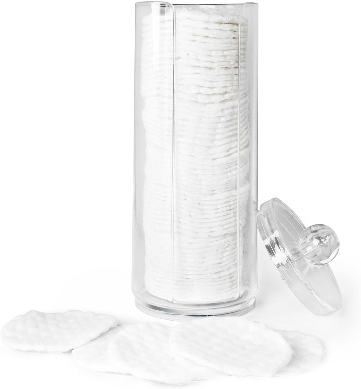 Cosmetic Cotton Pad Rounds Holder Makeup Removers Clear Acrylic Organizer Storage Display Rack image number 1