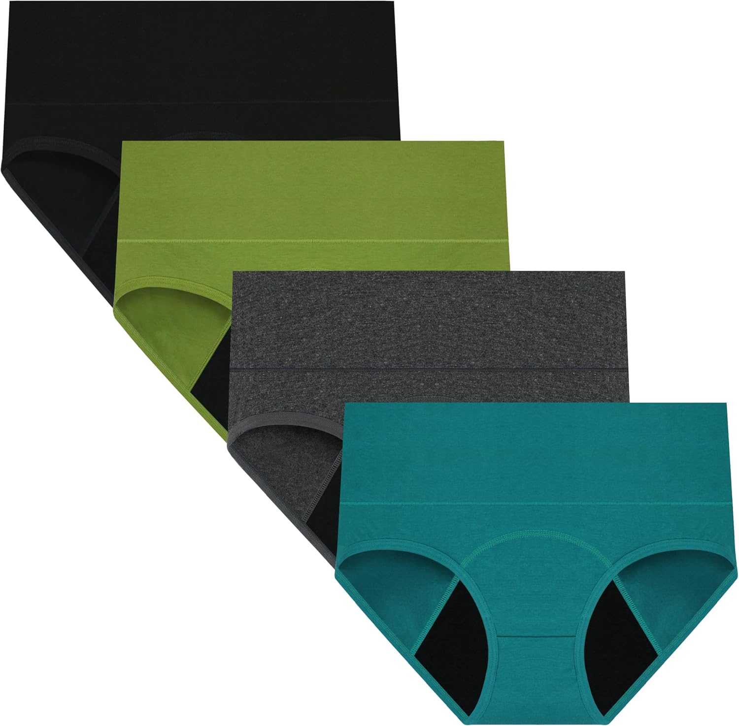 Nalwort Womens Menstrual Period Panties Cotton Leak Proof Underwear Postpartum Protective Briefs