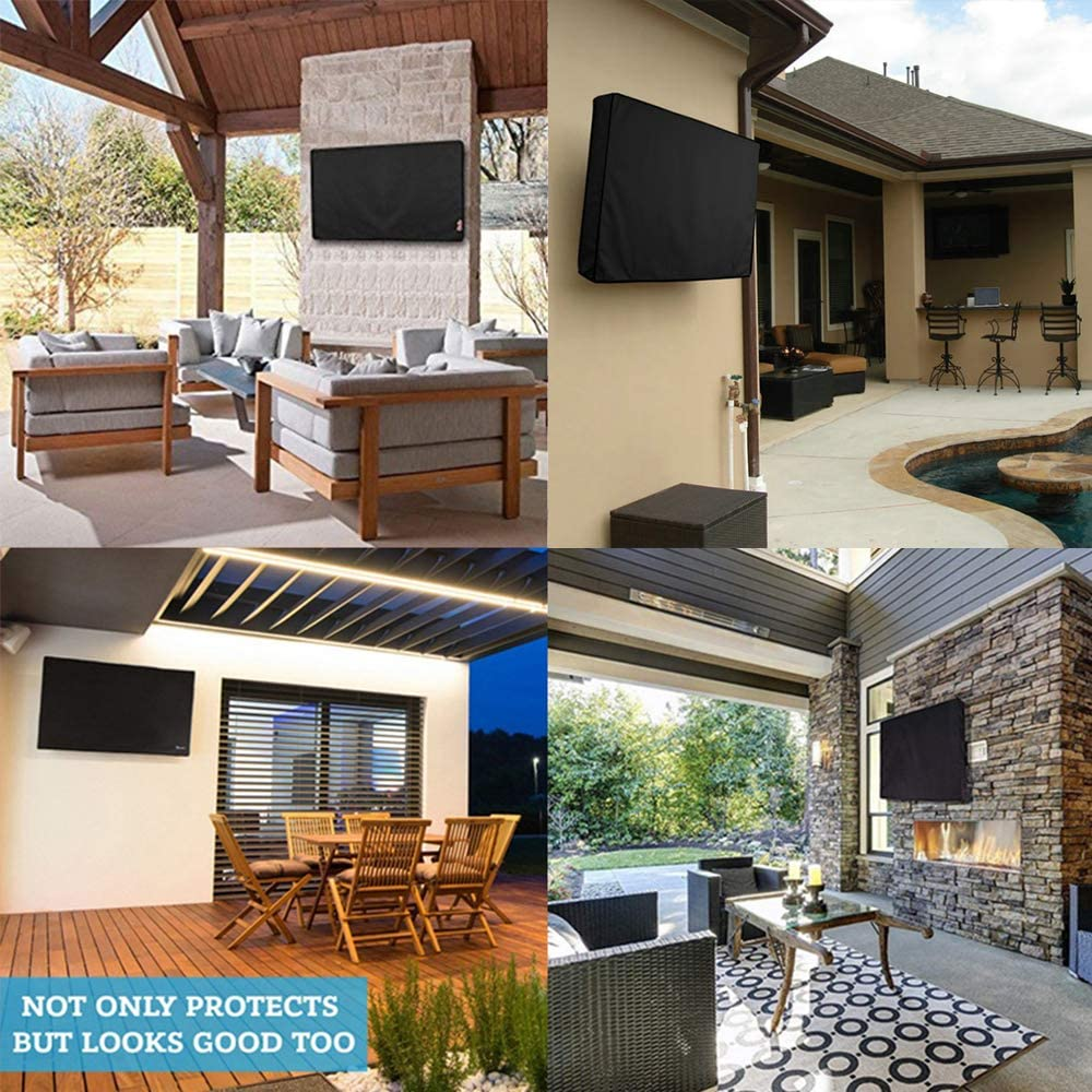 Outdoor TV Cover 40" - 43" - with Bottom Cover - 600D Water-Resistant and Dust-Resistant Material- Fits Your TV Better image number 6