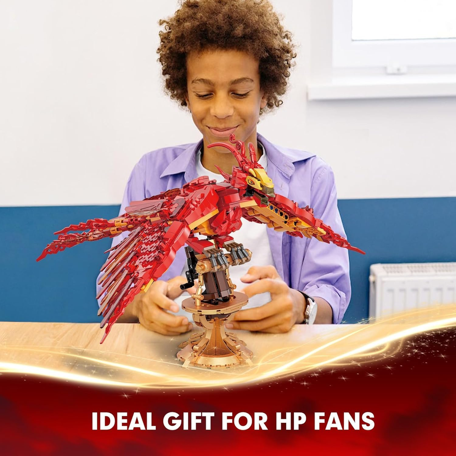 Magic Fire Phoenix Building Block Set, Phoenix Collection Model for Adults, Ideas Building Toy Gifts for Kids Boys and Girls Ages 8+, Easter Decor Gifts(938 PCS)