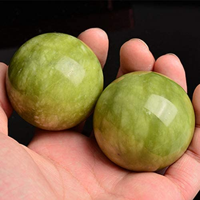 Dovhmoh 2PCS Jade Baoding Chinese Health Stress Exercise Balls for Relaxation Relief Hand Care Tool for Enhanced Blood Circulation & Sleep image number 5