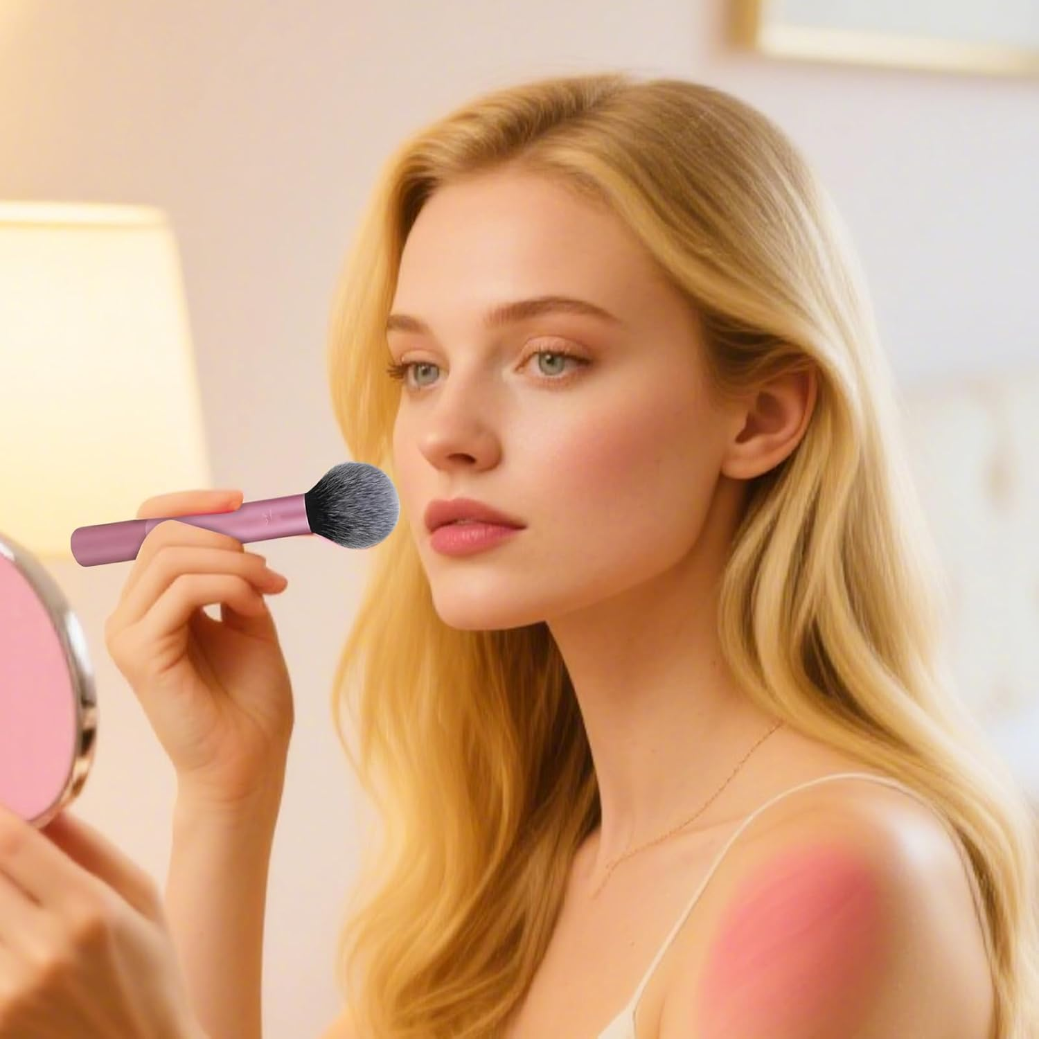 Makeup Brush Set 4 in 1 Daily Essential Brush Set Portable Multifunctional Makeup Brushes Can Be Used for Beauty Touch-Ups Anytime Anywhere Suitable for Girls image number 3