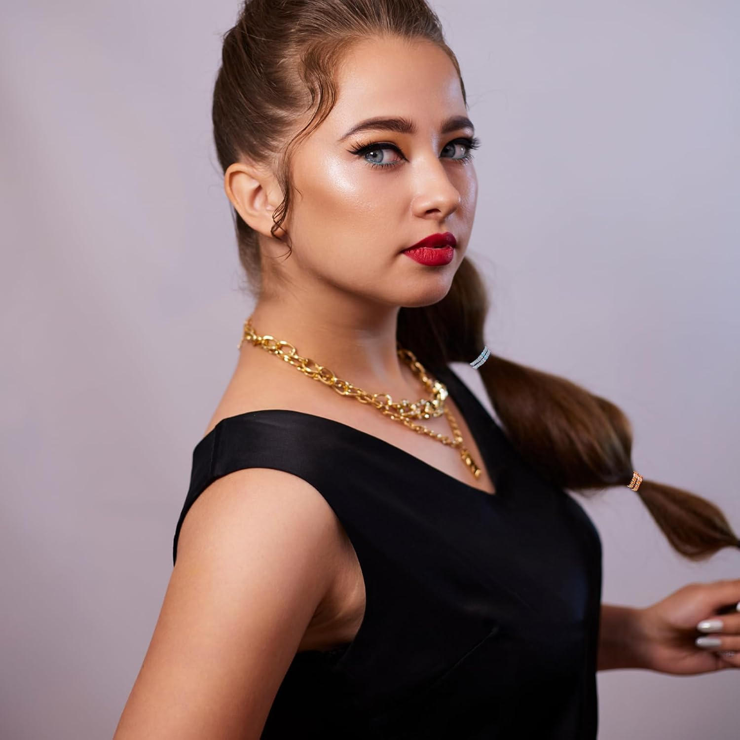 Kknekki Original Hair Scrunchie, Pack of 20 Elastic Braid Elastics Women, Fashion Braided Hair Ties, Multicoloured Scrunchie for Thick Hair and Curly Hair, Medium Long Hair image number 3