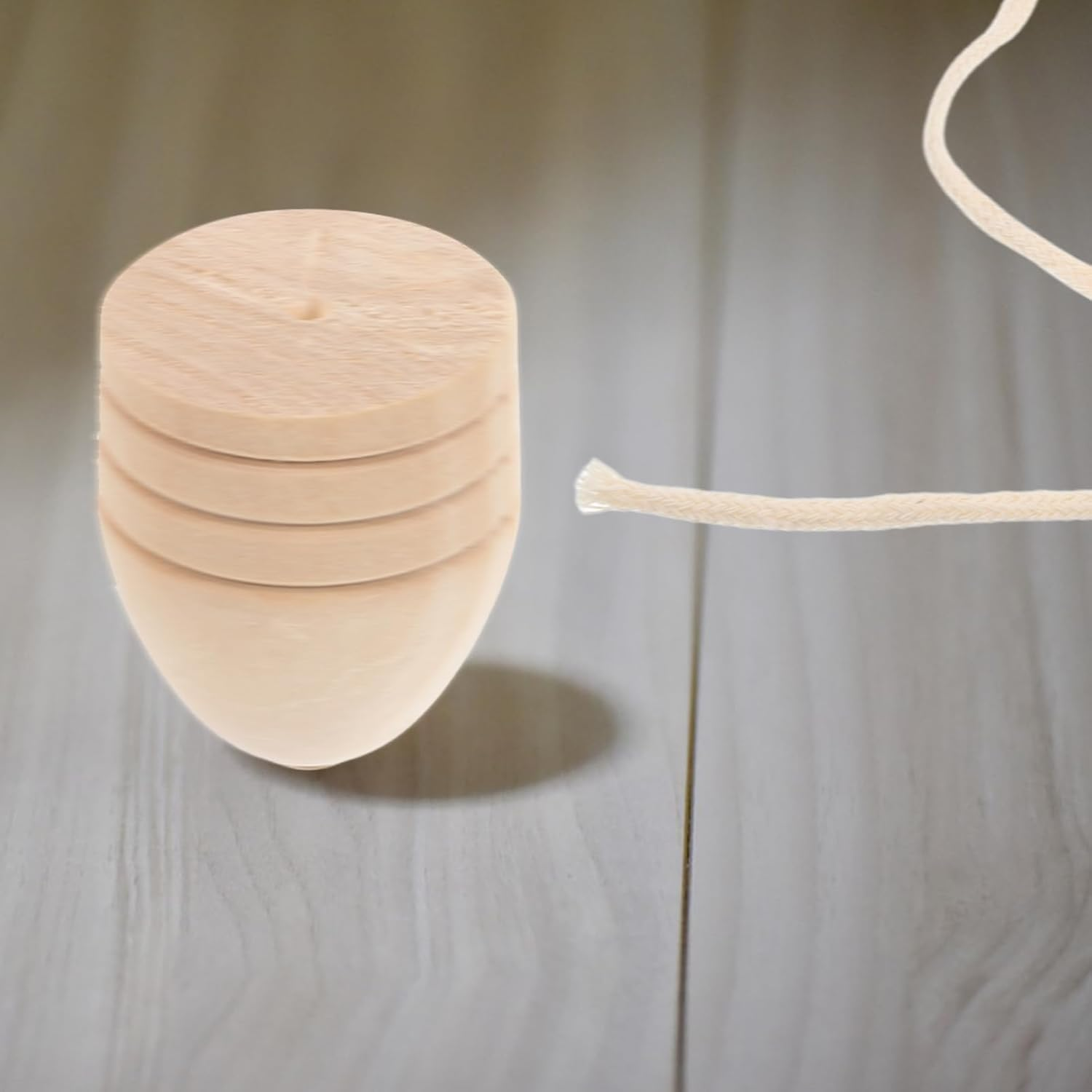 Ibasenice 1 Set Wooden Spinning Tops with Vintage Wooden for Kids Adults Classic Outdoor Spinning Games image number 2