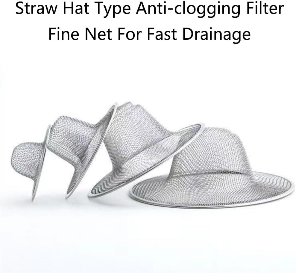 Sink Drain Strainer, 2Pcs Stainless Steel Kitchen Sink Filter Mesh Hair Catcher Basket for Kitchen Bathroom Bathtub Shower Floor Drain, 9Cm/3.54 Inch (Large) image number 1