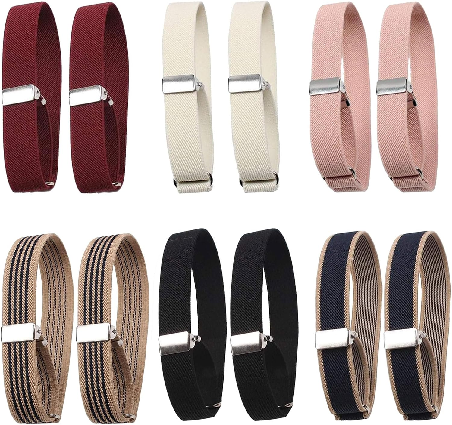 Elastic Adjustable Shirt Sleeve Holders, Arm Garters for Men, Sport Armband Strap for Women and Men image number 2