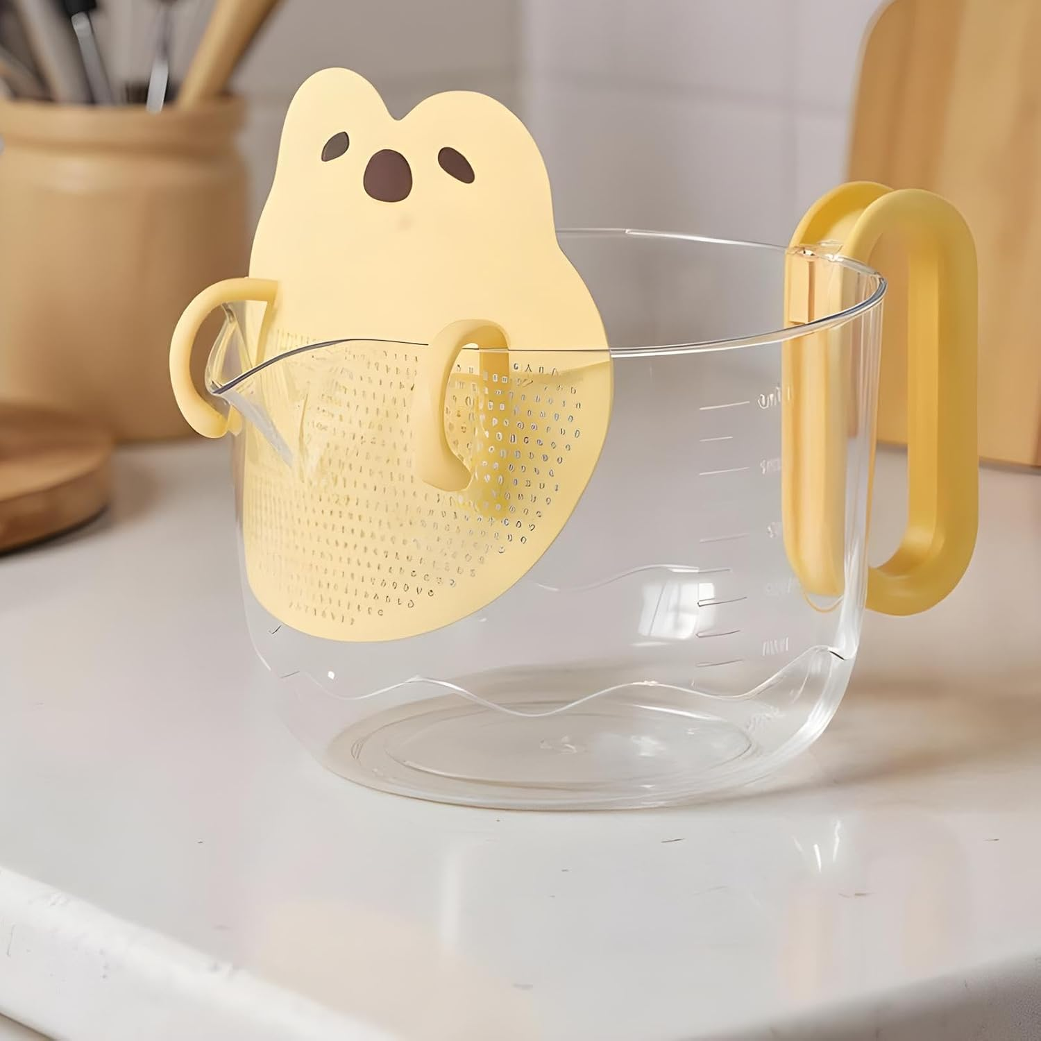 Measurement Cup | Kitchen Measuring Cups Filter Bowl | Baking Supplies Strainer Bowl Kitchen Gadgets for Egg Rice Liquid Home Cooking Restaurant Laboratory Apartment image number 6