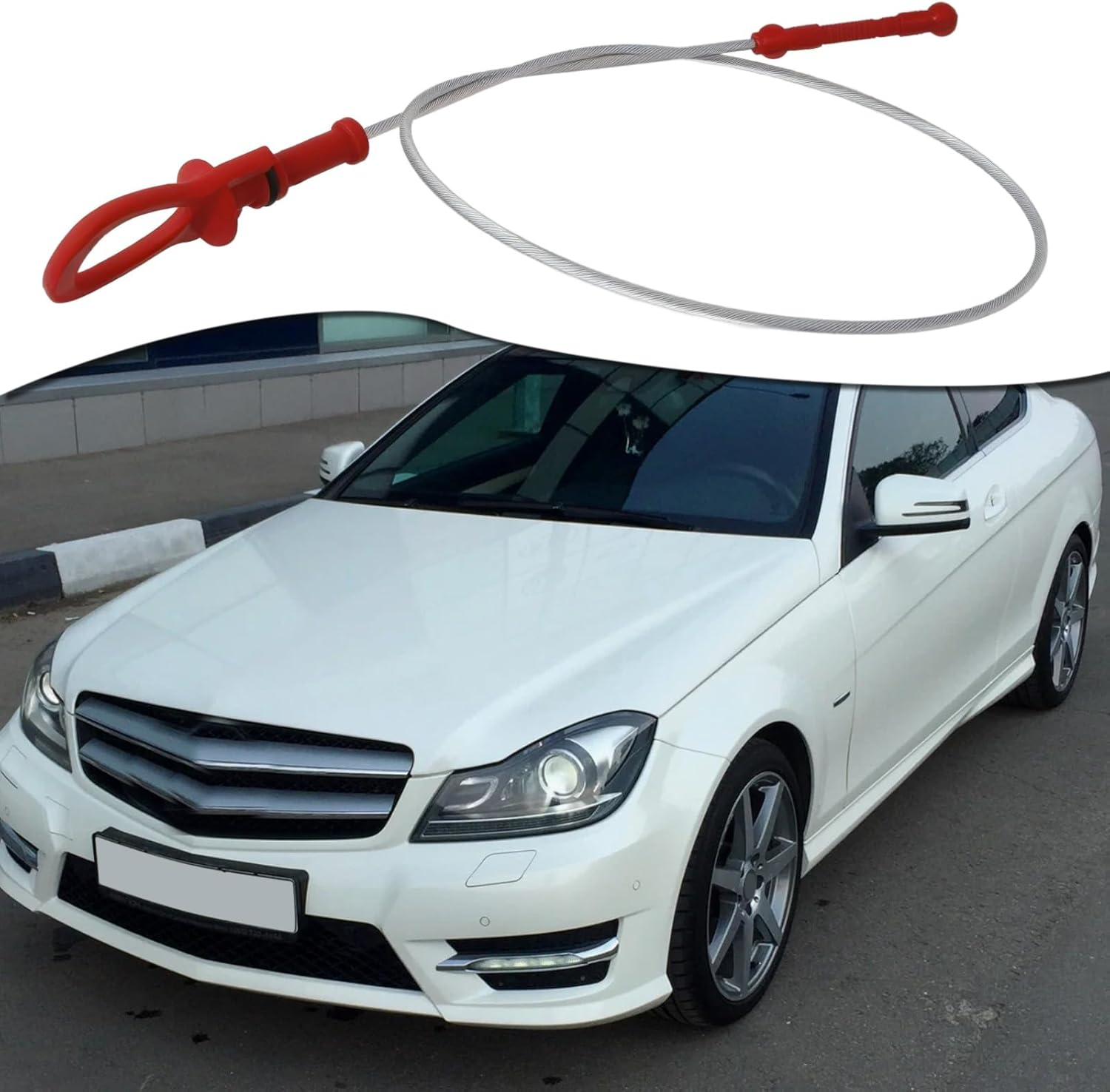 LT Easiyl Car Engine Dip Stick Car Oil Level Dip Stick A2710100572 A2710101272 Compatible with Mercedes C180 1.8 2007 on M271.820 Oil Engine image number 6
