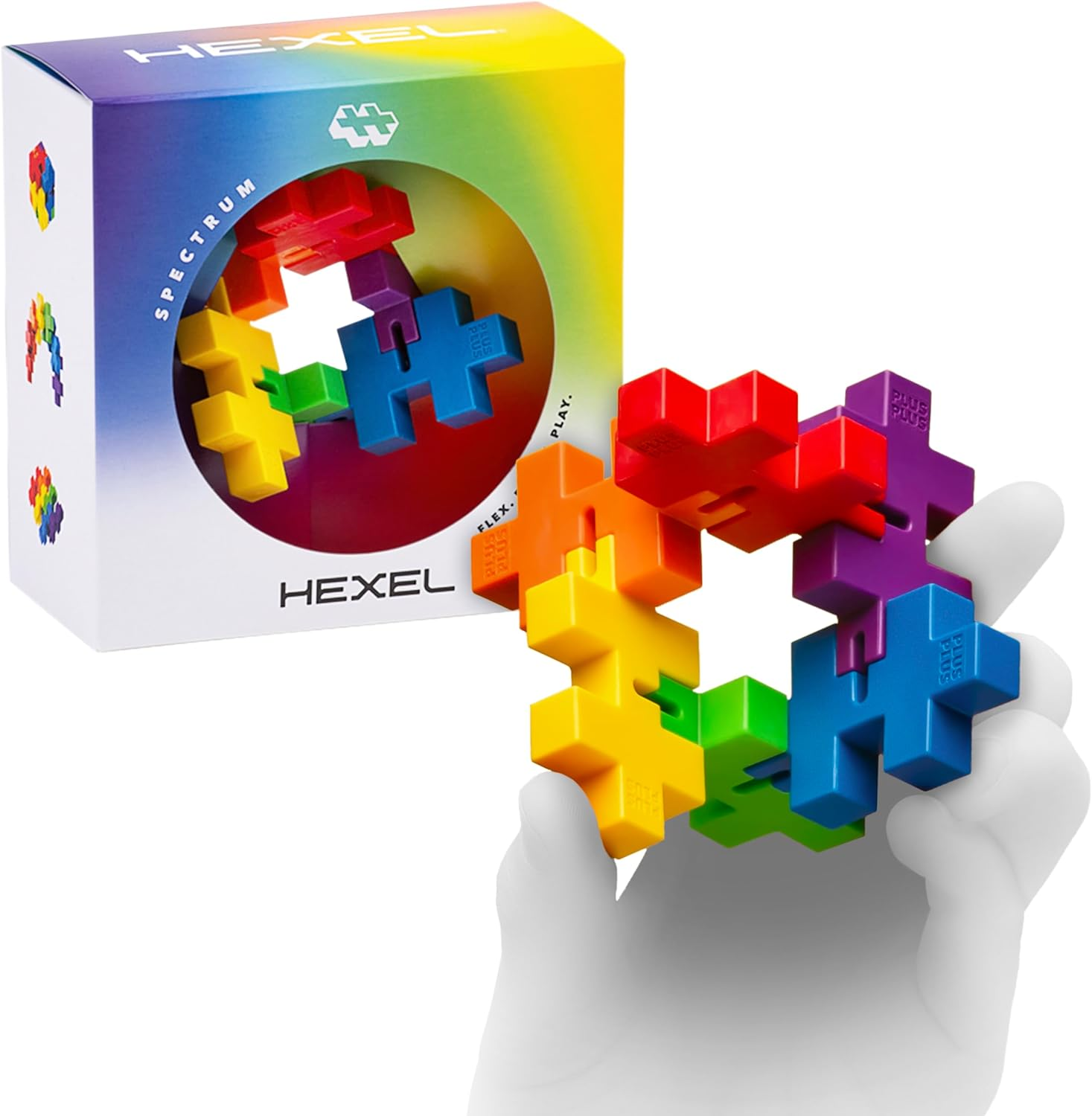 Plus-Plus Spectrum Hexel Fidget Toy image number 1