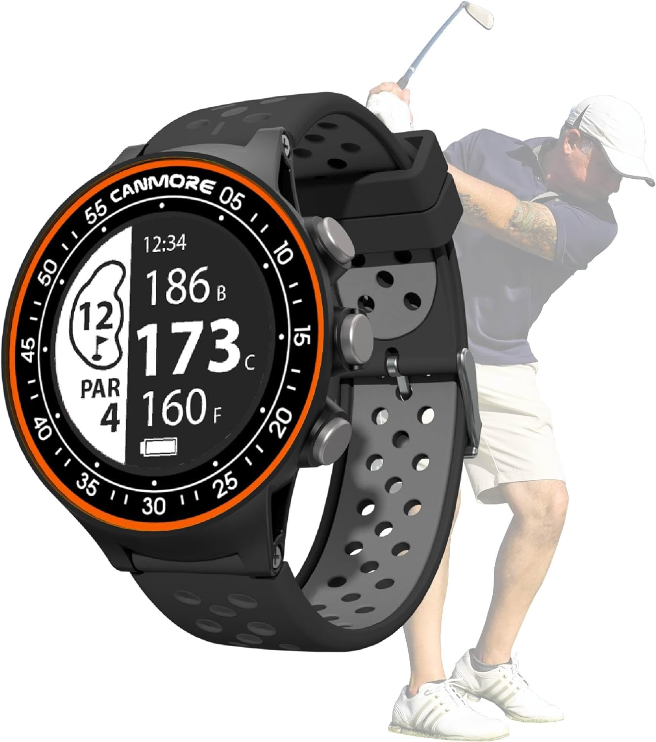 CANMORE TW411 Golf GPS Watch with Fitness Tracker, 41,000+ Free Preloaded Worldwide Course, Upgraded IC Chip, Blue