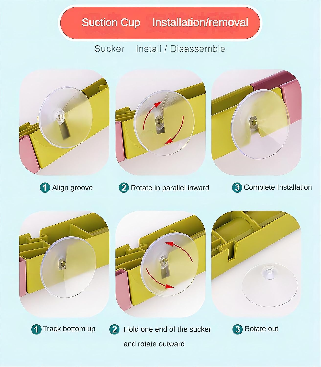 48 PCS Baby Bath Toys Set, Slide Duck,Toy Ducks -Interactive Water Slide Toy Track with Suction Cups-Fun Water Toys for Bathtub-1-8 Years Old- Boys and Girls Gifts image number 3