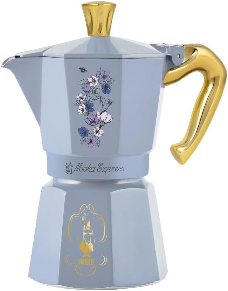 Bialetti MOKA EXPRESS BRIDGERTON 6 CUPS NOT INDUCTION 6 CUPS (270Ml) ALUMINIUM SKY BLUE image number 2