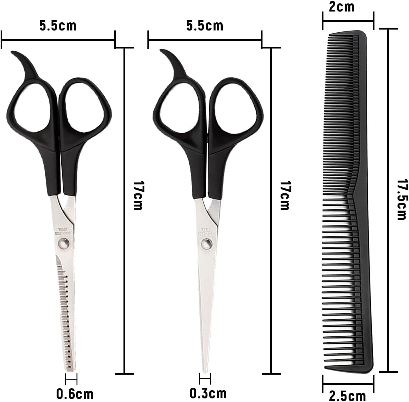 Hairdressing Scissors Set Professional Hairdressing Scissors Comb Flat Scissors Sharp Household Men Women image number 1