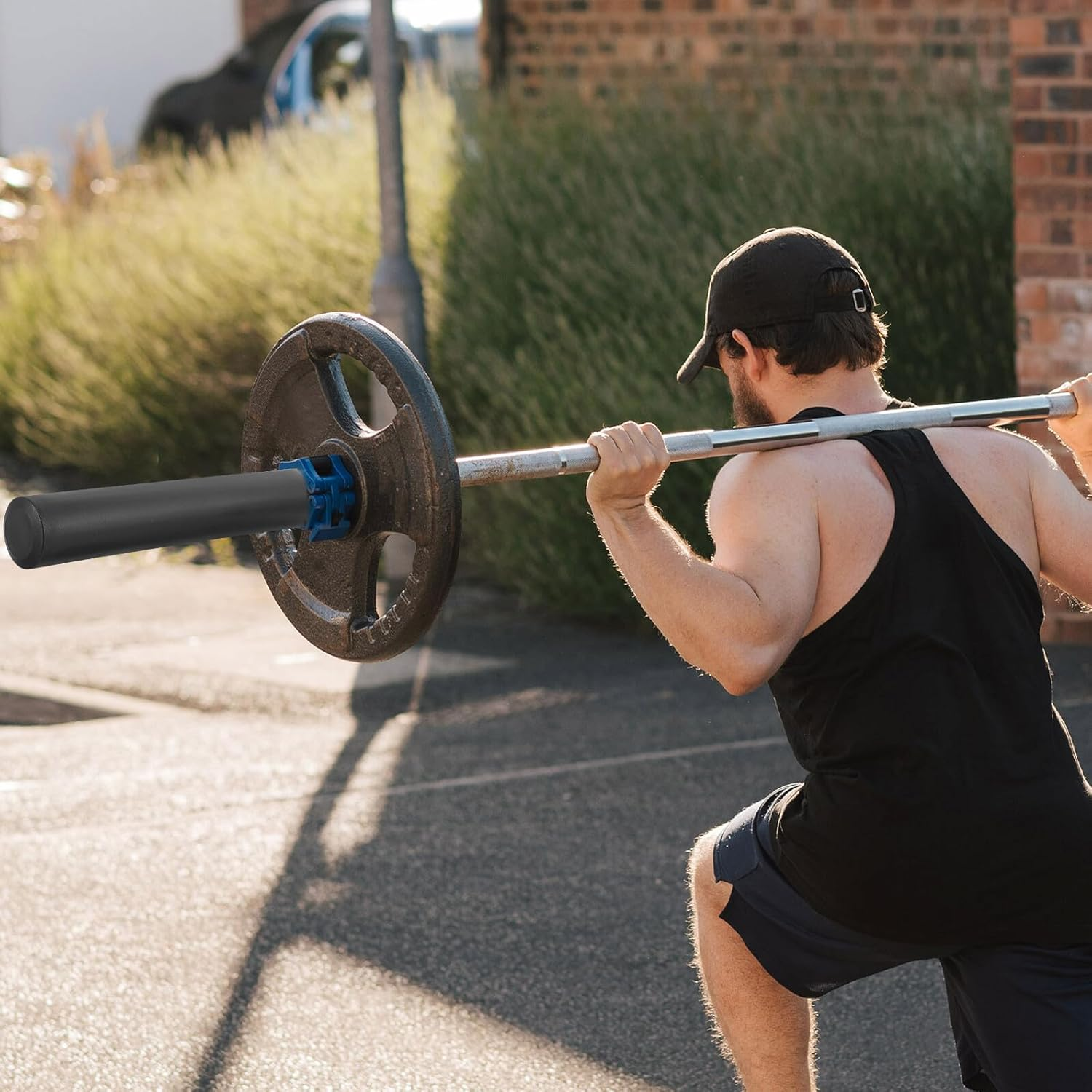 Milisten Barbell End Caps and Weight Bar Sleeve Adapter Pair, Steel Barbell Attachment Sleeves for Strength Training Equipment, Compatible Gym Bar Converters for Fitness and Weightlifting image number 5