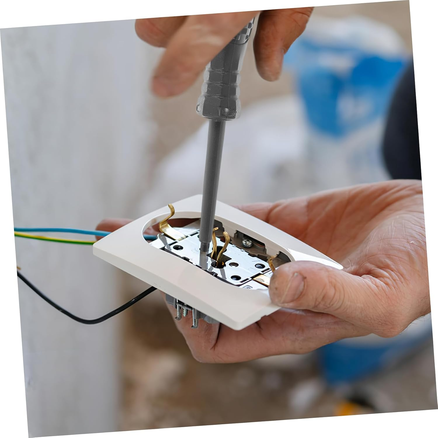 Hoement Precision Voltage Testing Pen Electrician'S Tool Light Bulb Tester Automotive Circuit Testing Magnetic Flathead Screwdriver image number 3