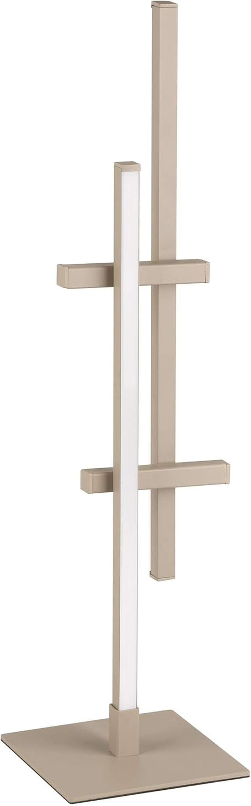 Eglo LED Table Lamp Trepiliano, Bedside Lamp Rod Shape, Design Table Light Windowsill Metal Sand Colour, Warm White, H 47 Cm