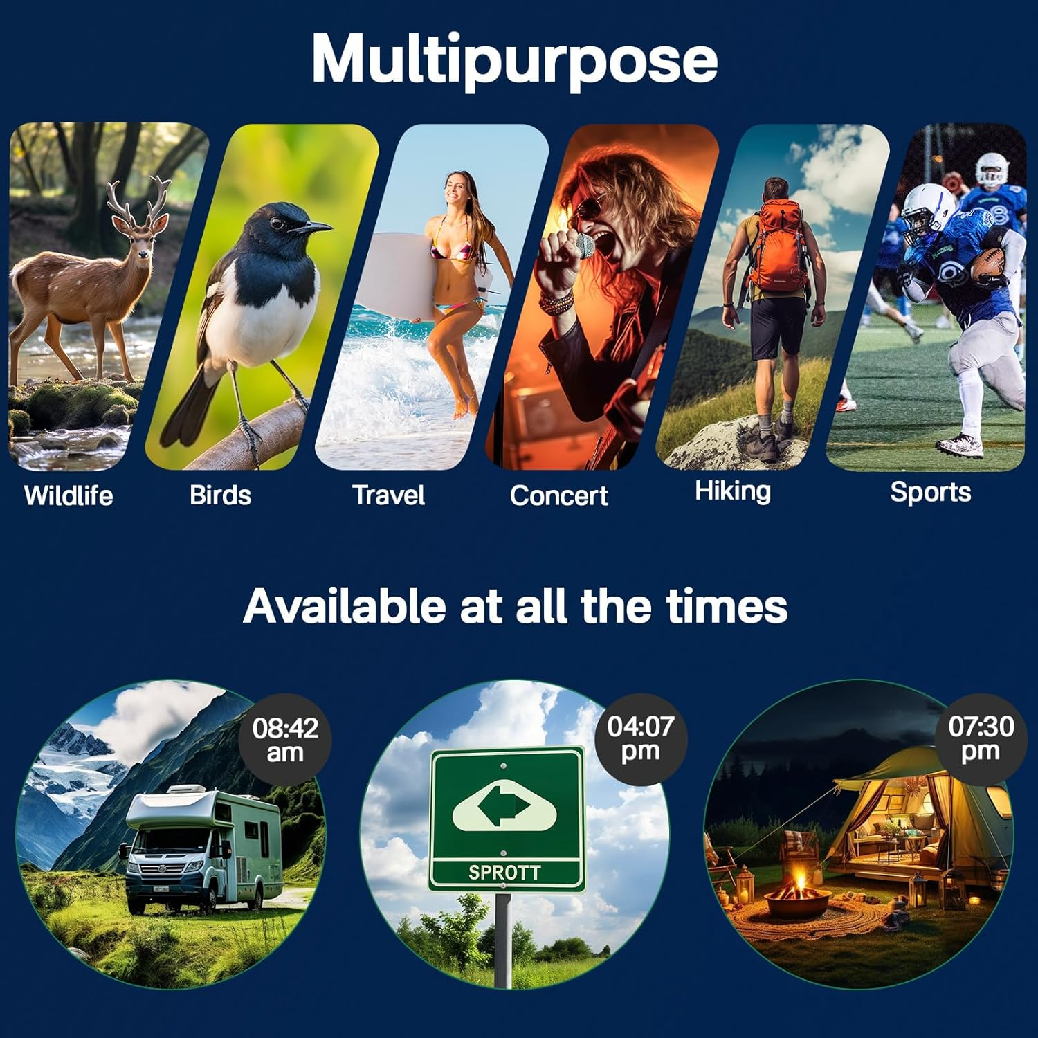 Compact Binoculars for Adults and Kids, 12X25 Small Binoculars with Low Light Vision for Bird Watching, Theater and Concerts, Hunting and Sport Games(Blue) - Grey image number 5