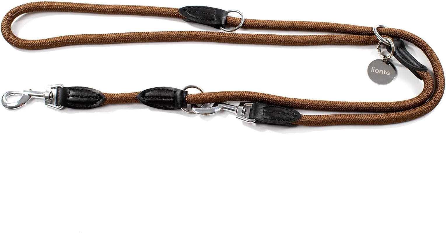 Adjustable Dog Lead, Multifunctional Lead, Double Lead, Freestyle Dog Lead, Neck Lead, Coupling Lead, 200 Cm, Red - Black image number 2