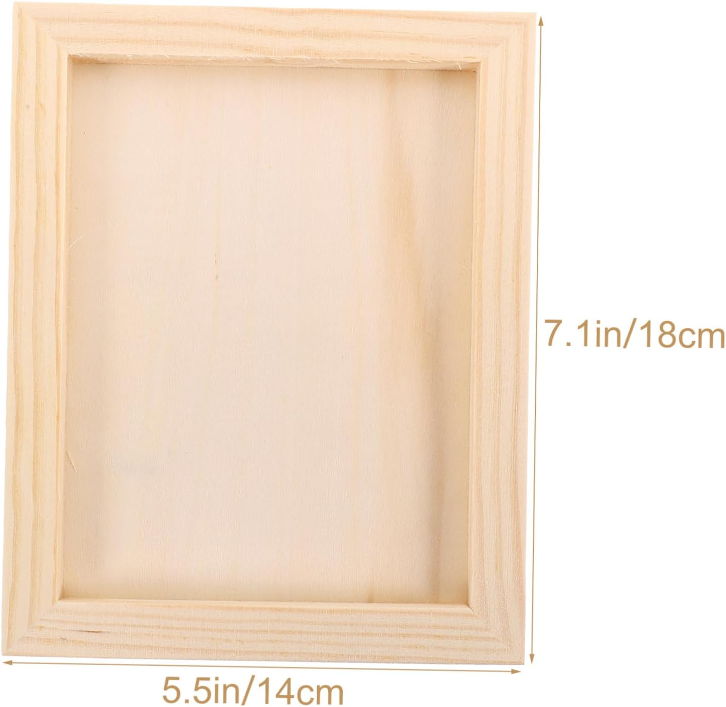 6Pcs DIY Paintable Wood Photo Frames Craft Kit for Unfinished Clay Picture Frames Blank Design for Creative Decor for Arts Crafts Projects image number 1