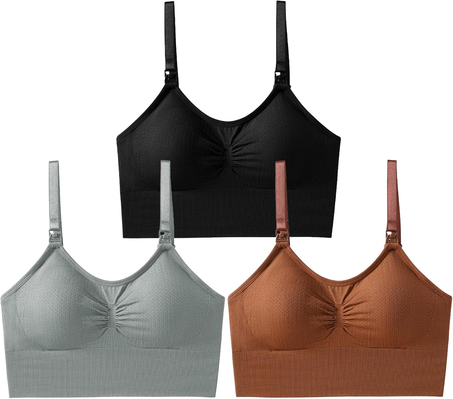 KEOYA Women&rsquo;S Pregnancy Wireless Bralette Breastfeeding Seamless Support Sports Maternity Bras Sleep Bralette with Extenders image number 2