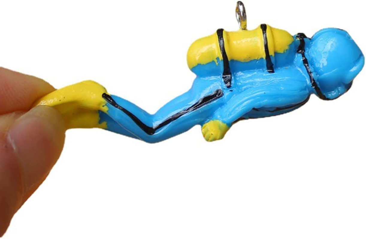 2Pcs Little Diver Aquarium Decoration - Floating Accessories for Fish Tank - Playmate Suitable for All Kinds of Fish and Tanks image number 4