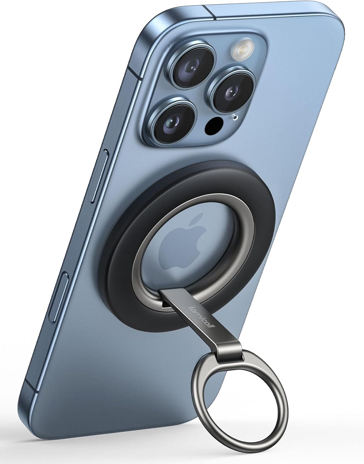 Lamicall 2025 [Stable Dual-Hinge] Magnetic Phone Grip Stand for Mag Safe, Finger Ring Holder Phone Kickstand [Super Magnet] 360&deg; Rotation Ring, Mag Safe Accessories for Iphone 17 Pro Max Air 16 15 14
