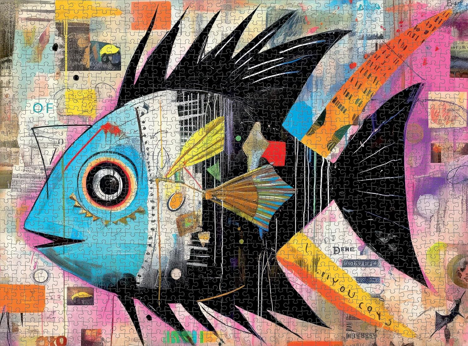 Angelfish Abstract - Best New 1000-Piece Jigsaw Puzzle for Adults - Vibrant Artistic Marine Design - Eco-Friendly Materials - Unique Gift - from Cross & Glory - Challenging Brain Teaser image number 5