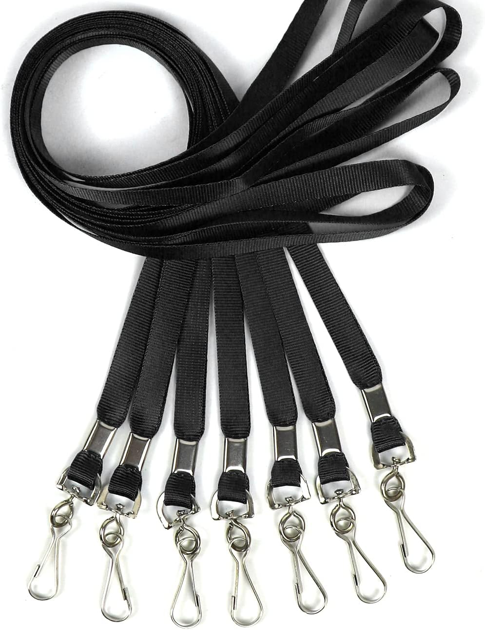 Lanyard 50 Pieces Flat Bulk Lanyards for ID Badges Comfortable Neck Straps Cruise Lanyard Swivel J-Hook Clips Badge Lanyards