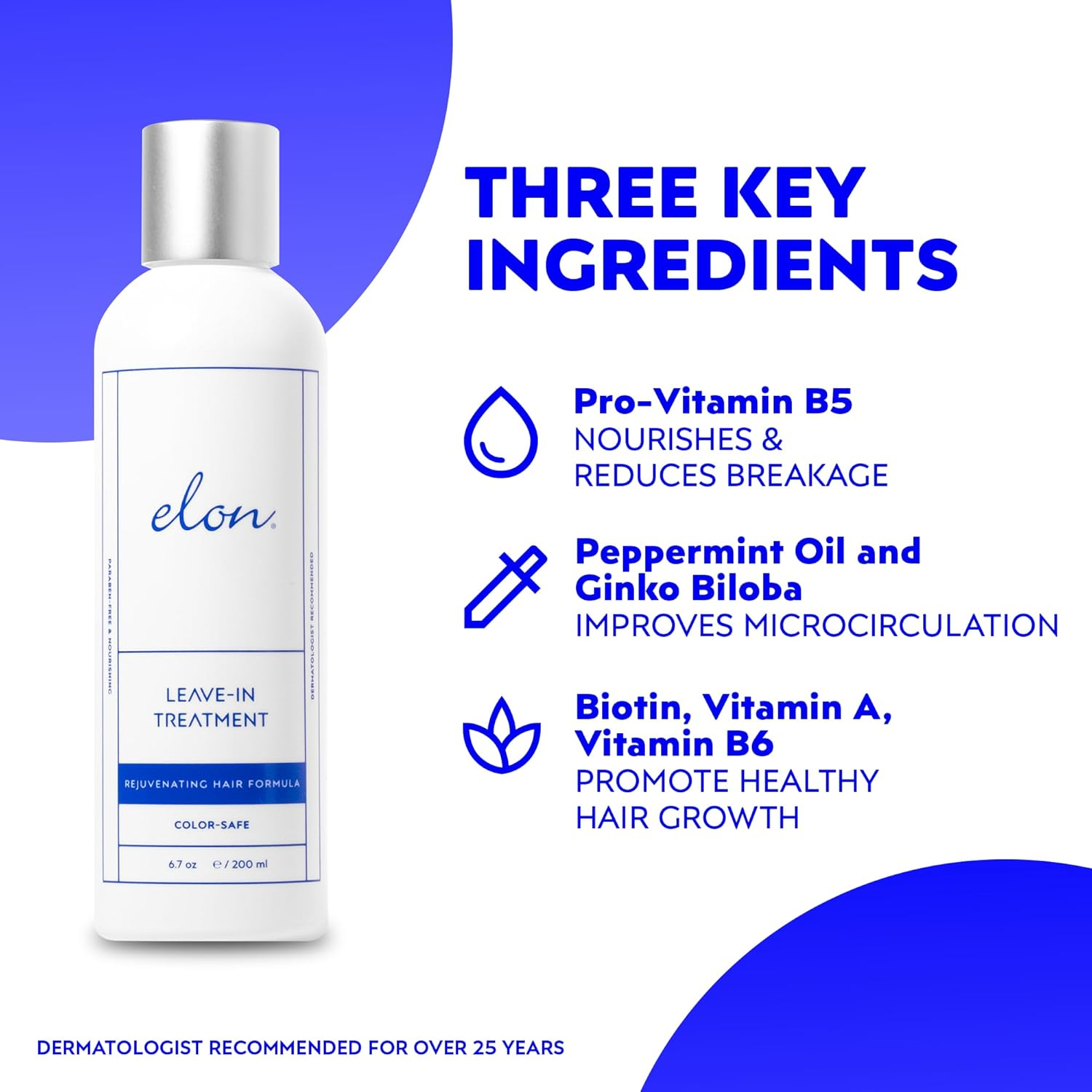 Elon Thinning Hair System Leave-In Treatment for Early Hair Loss | Effective Vasodilator for Hair Growth | Enhances Healthy Hair Growth (6 Oz.)