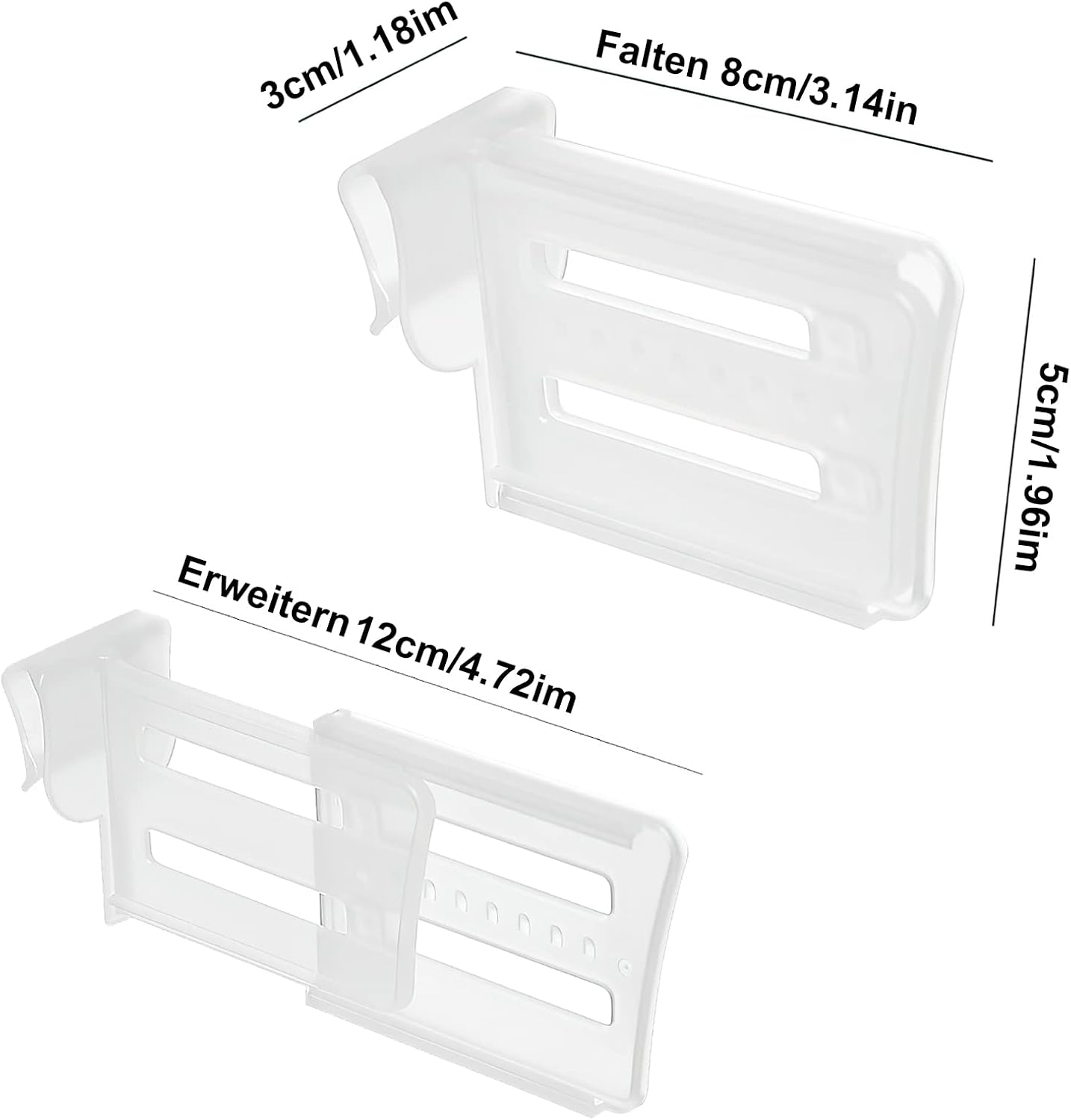 DAWRIS Fridge Organiser, Set of 16, Kitchen Storage Box, Organisation, Adjustable Drawer Insert, Extendable Drawers, Shelf Insert in Kitchen Cabinet for Kitchen, Fridge, Cabinets image number 3