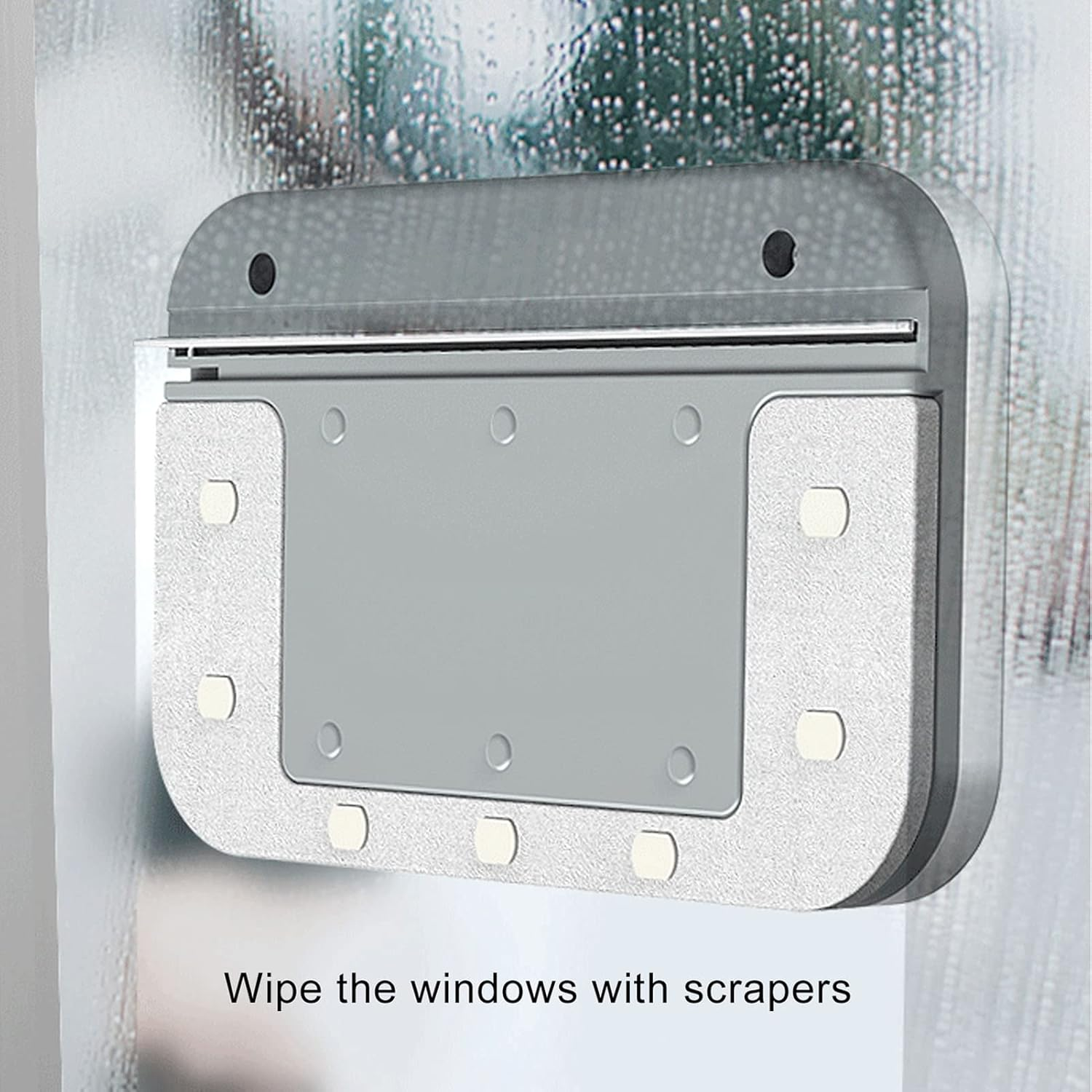 Magnetic Window Cleaner, Double Side Glass Wiper Washing Brush Tools to Both inside and outside for 3 to 10Mm Glasses image number 1