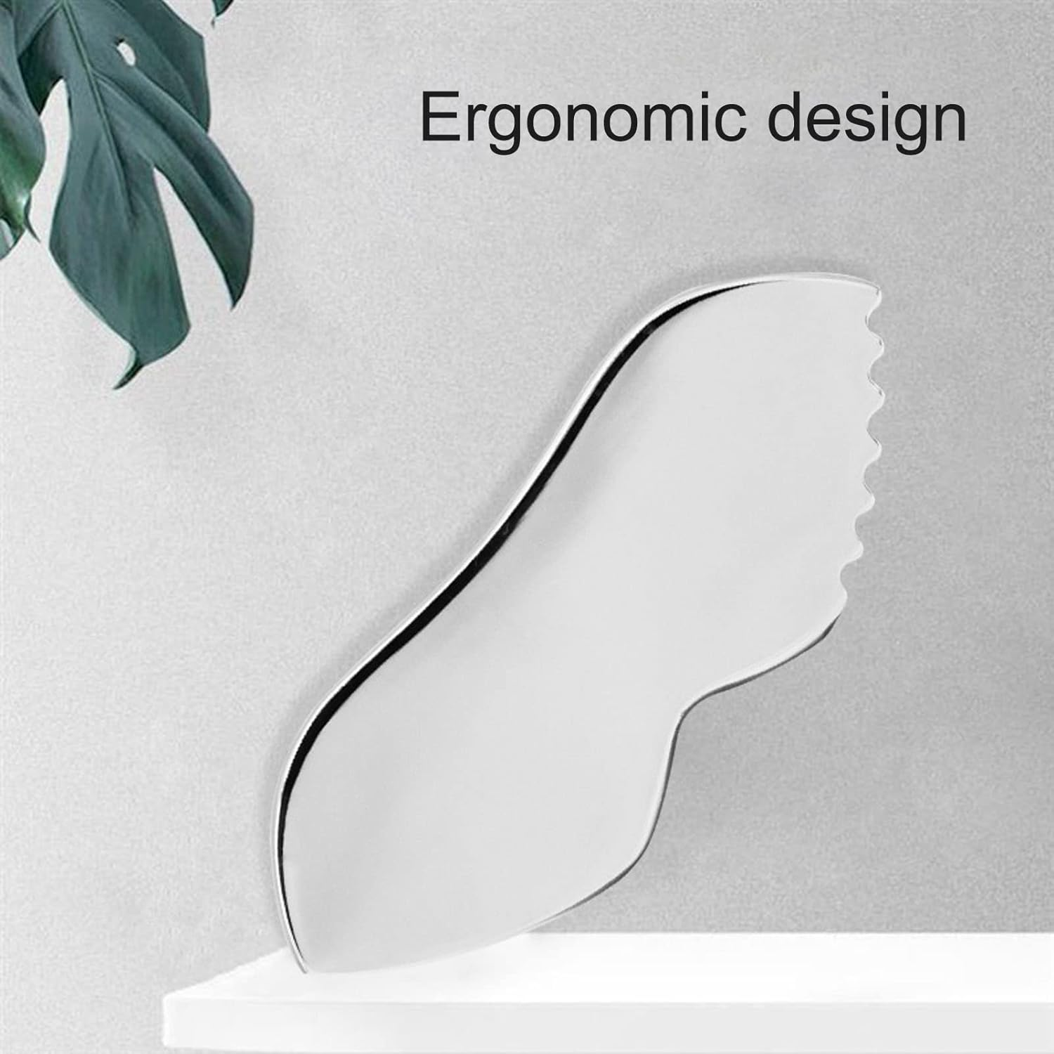 Gua Sha Facial Tool, Stainless Steel Massage Board with Comb Edge, Smoother Surface Gua Sha Tool for Body Care, Anti-Aging, Wrinkle Prevention, and Lymphatic Drainage image number 3