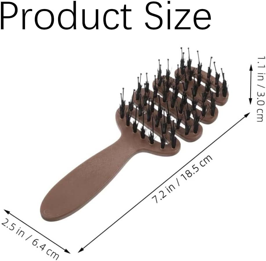 Baishengshili 2 Pack Boar Bristle Hair Brush for Thick Curly and Thin Hair, Ventilated Scalp Massage Detangler with Ergonomic Handle, Adds Shine and Reduces Frizz for Wet/Dry Hair image number 3