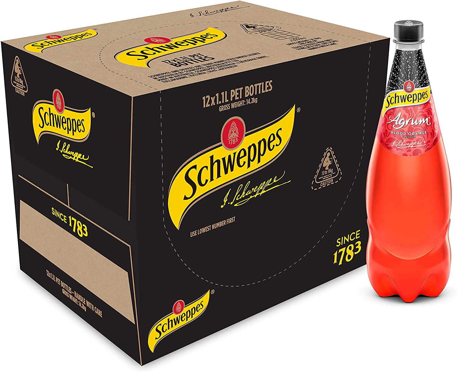 Schweppes Agrum Blood Orange, 12 X 1.1L image number 1