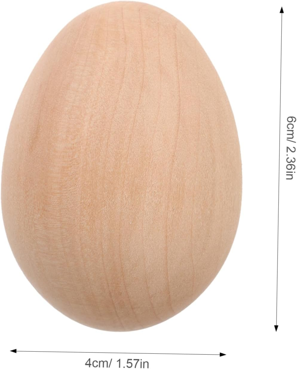 Kisangel 6Pcs Unfinished Wood Eggs for Crafts Fake Chicken Eggs for Easter Decorating with Smooth Surfaces for Painting and Home Decor Safe and Sturdy Art Supplies image number 1