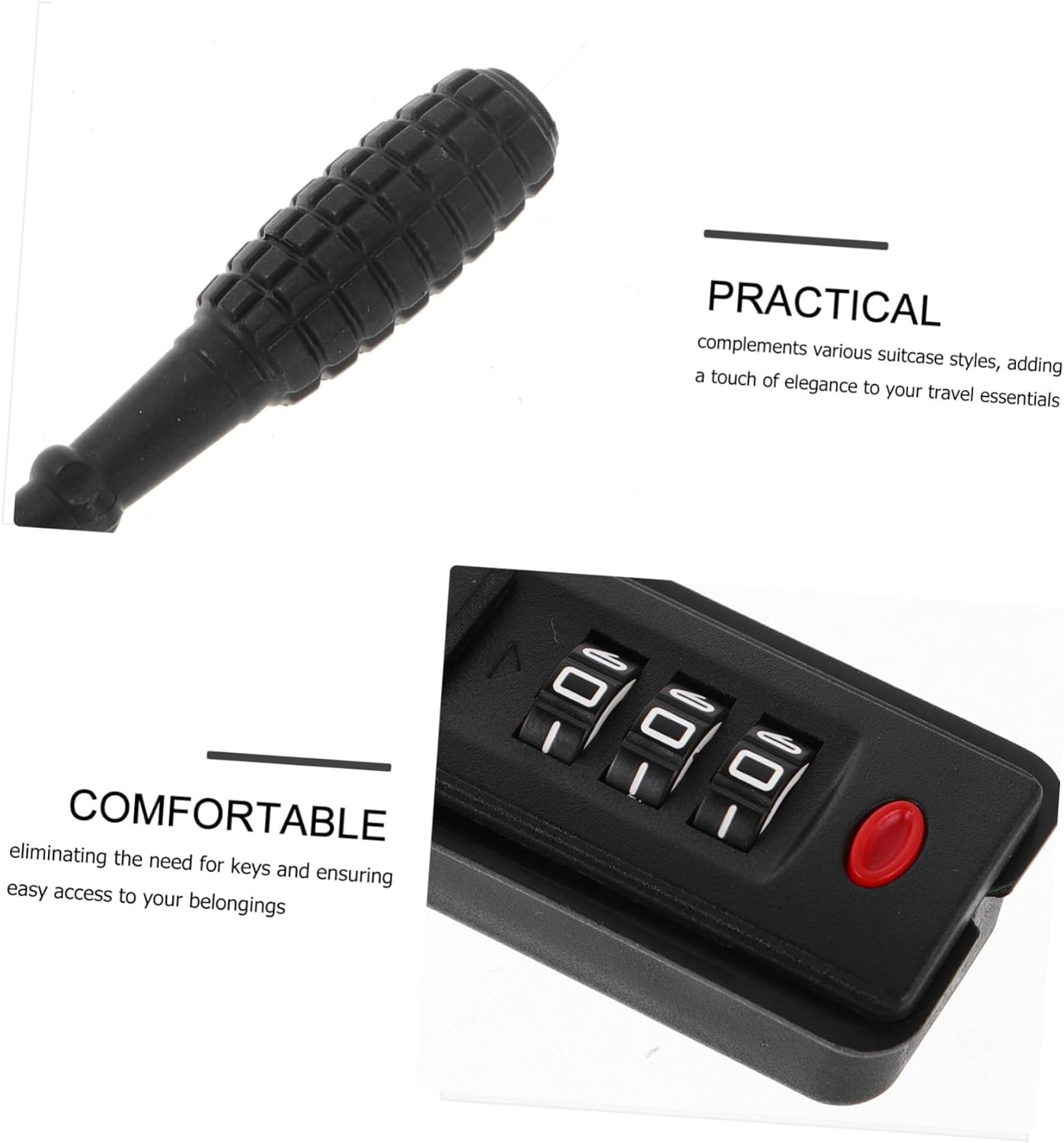 LALADEFIEE Suitcase Combination Lock Replacement Lightweight Password Luggage Lock with Keyless Security and Easy Installation for Travel Suitcases and Personal Belongings Protection image number 1