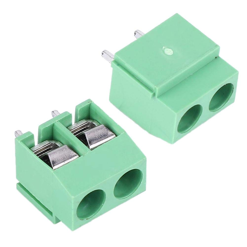 50PCS Terminal Block 2 Pin 5Mm Pitch PCB Circuit Board Mount Terminal Block 26-14AWG Wiring Connector image number 5