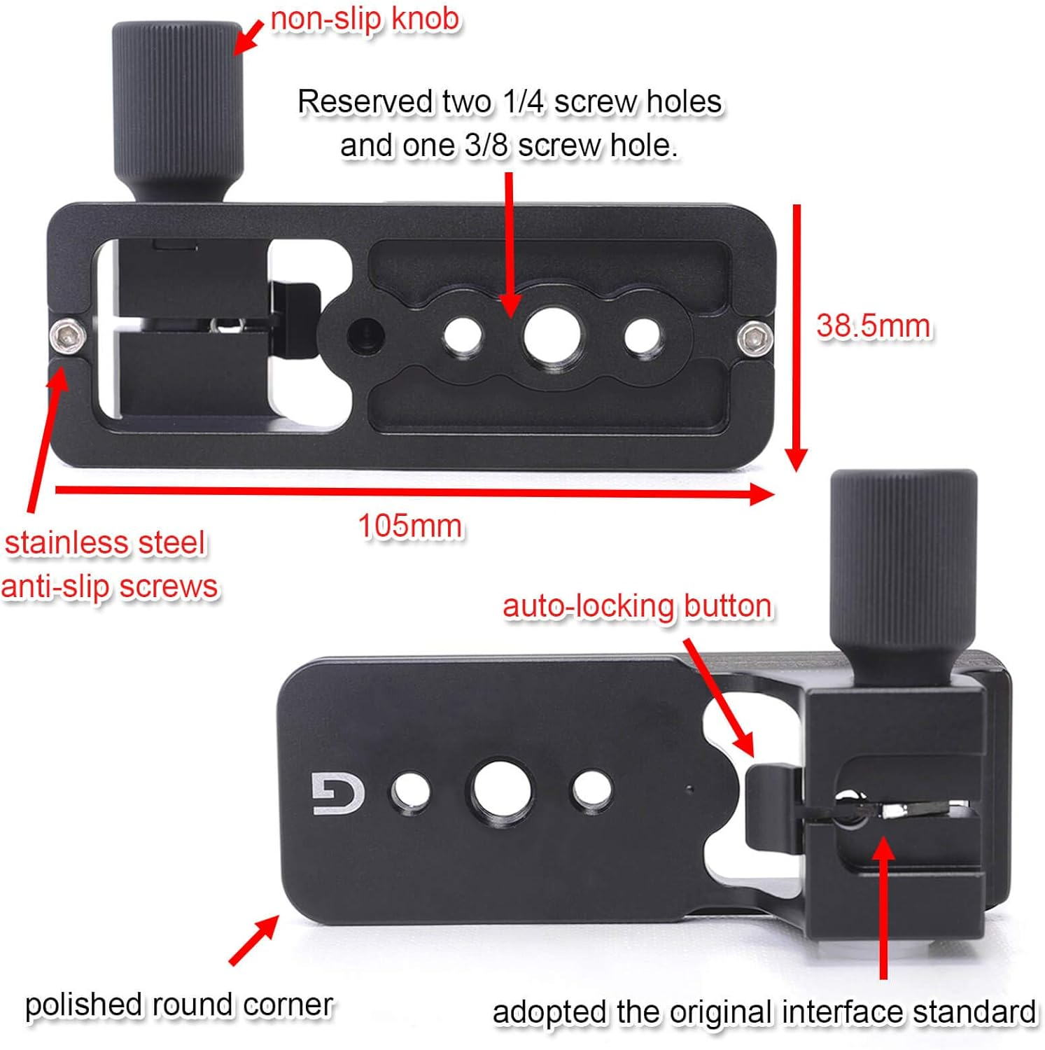 Ishoot Lens Collar Replacement Foot, Tripod Mount Rings Stand Base for Sony FE 200-600Mm F/5.6-6.3 G OSS Lens SEL200600G, Built-In Arca Fit Quick Release Plate for Tripod Ball Head of Arca-Swiss Type image number 3