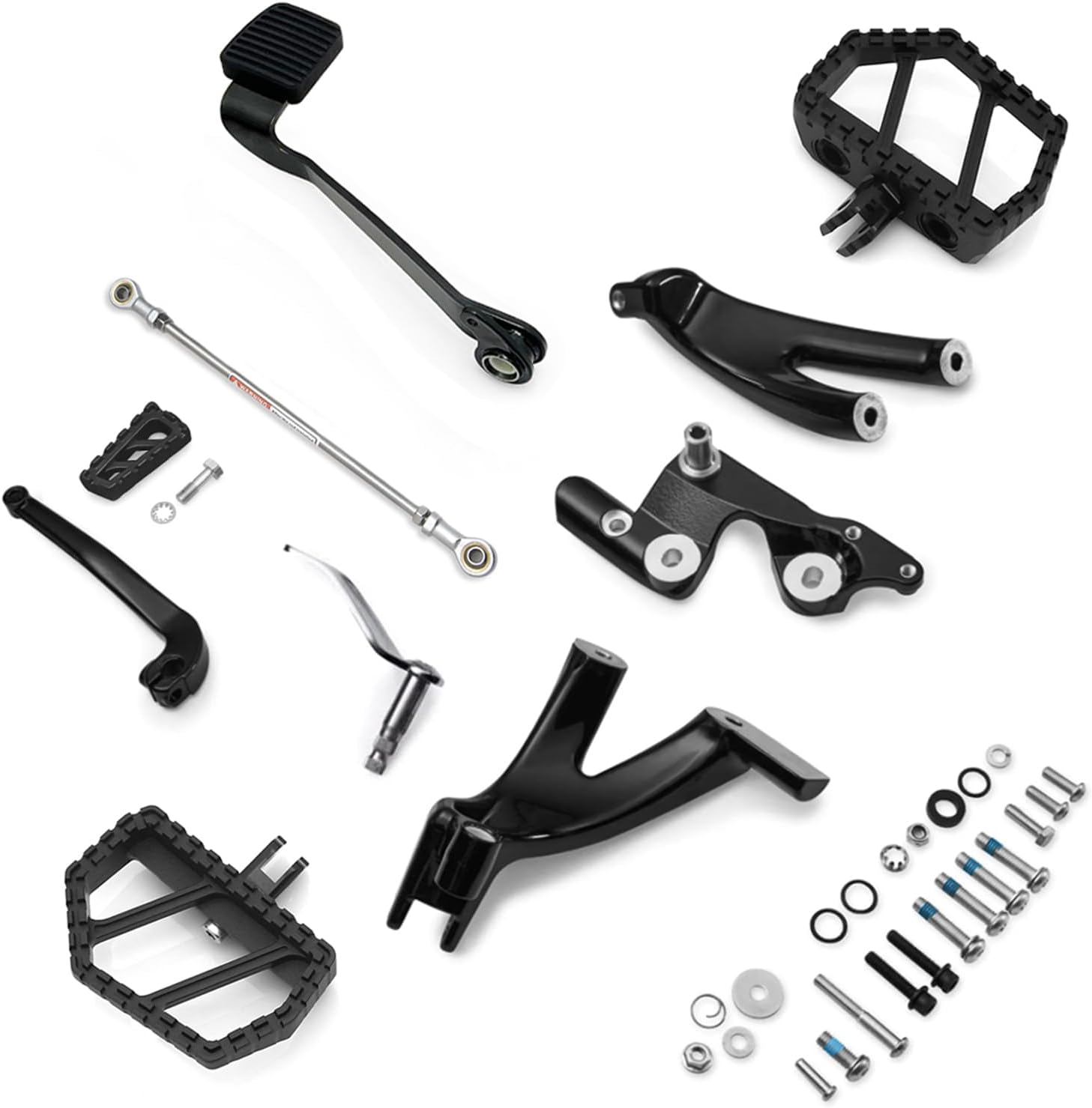 Softail Standard Extended Forward Control W/Mx Mini Rider Floorboard for Harley Street Bob FXBB 114 FXBBS Low Rider FXLR 107 FXLRS 117 2018-2023 2024(W/ 2161-BK) - W/ 2161-Bk image number 3