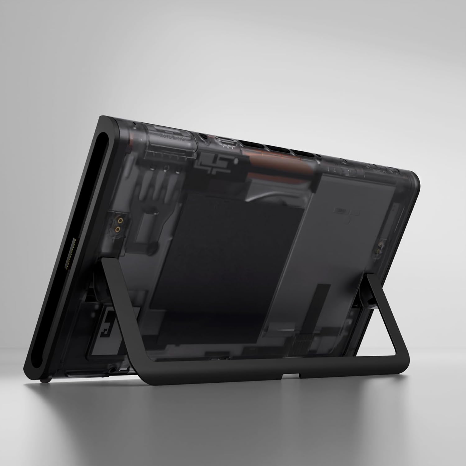 Extremerate Replacement DIY Rear Back Plate for Nintendo Switch 2 Handheld Console, Custom Housing Cover Shell Case for Switch 2 (Without Kickstand) - Clear Slate Black - Clear Blue image number 7