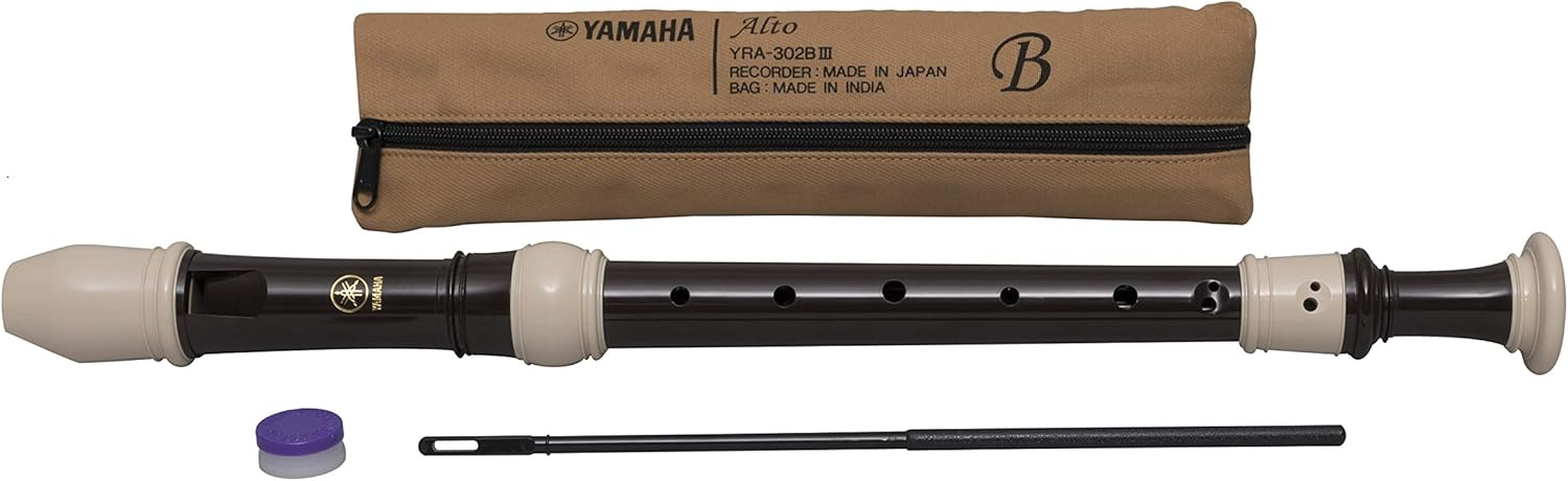 Yamaha YRA302BIII Alto Recorder image number 3