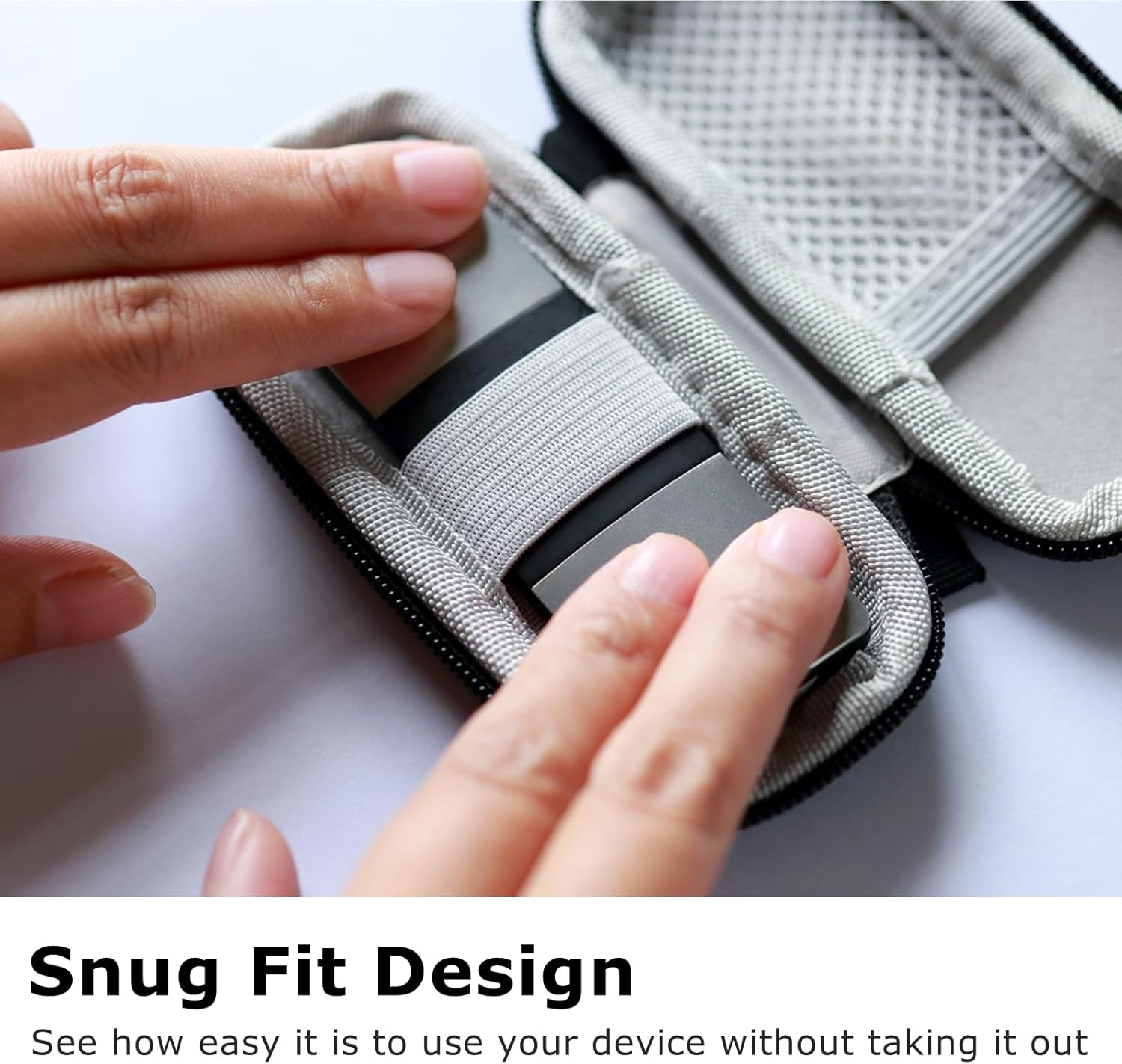 Ginsco Case for Kardiamobile 1-Lead Personal EKG Monitor Works with Most Smartphones, Hard Shell 1680D Oxford Carrying Case for Alivecor Kardiamobile 6L,Heart Monitor Travel Pouch with Carrying Strap image number 6