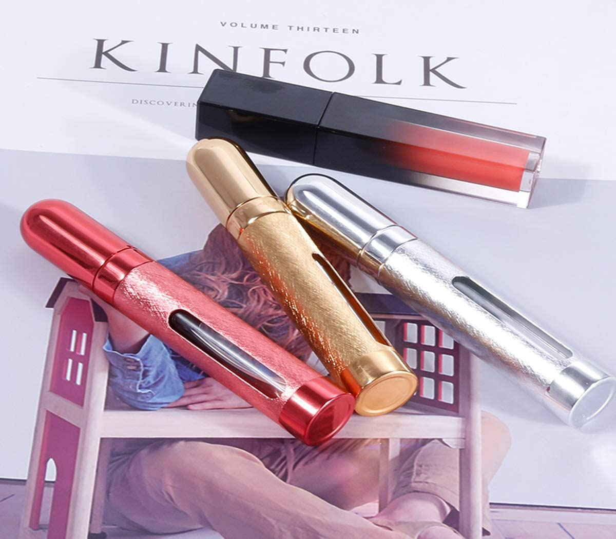 Tvoip 12ML 6 Colors Portable Mini Travel Perfume Bottle Atomizer Refillable Empty Spray Bottle for Women & Men Spray Scent Aftershave image number 2