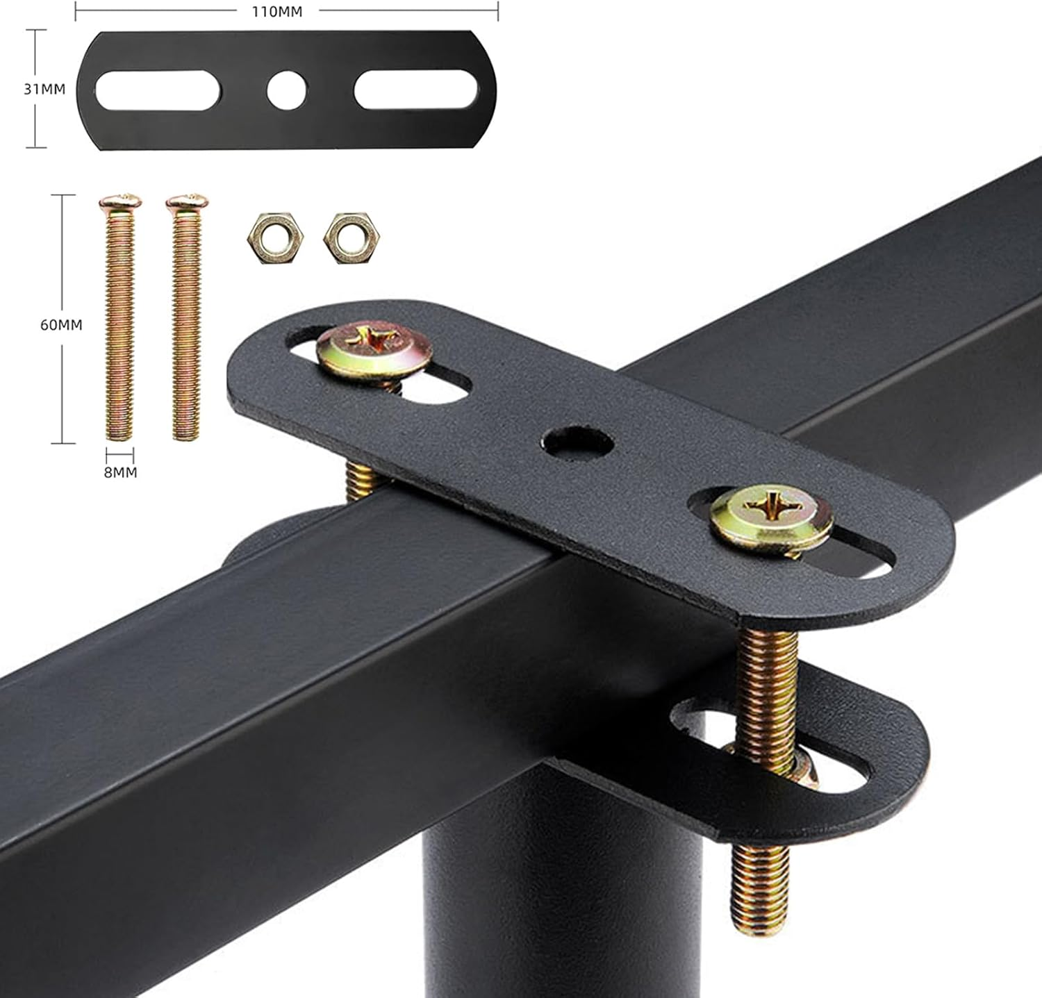 2Pcs Adjustable Leg for Bed Frame 18-33Cm Retractable Metal Feet Furniture Support Legs, Metal Furniture Support Legs for Cabinet Sofa Bed DIY Heavy Duty Support Leg(7.08"-13") image number 6