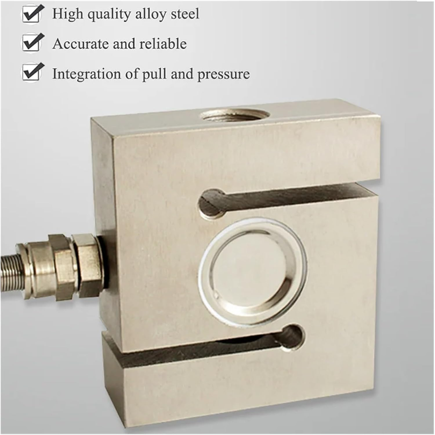 Beam High-Precision Load Cell Scale Sensor 107 5 300 Kg 500Kg 1000Kg 1T 2T 5T 10T S Type High Accuracy Pressure Weight Sensor Load Cell to Measure Force, Pressure, Displacement, Strain(700Kg) image number 3