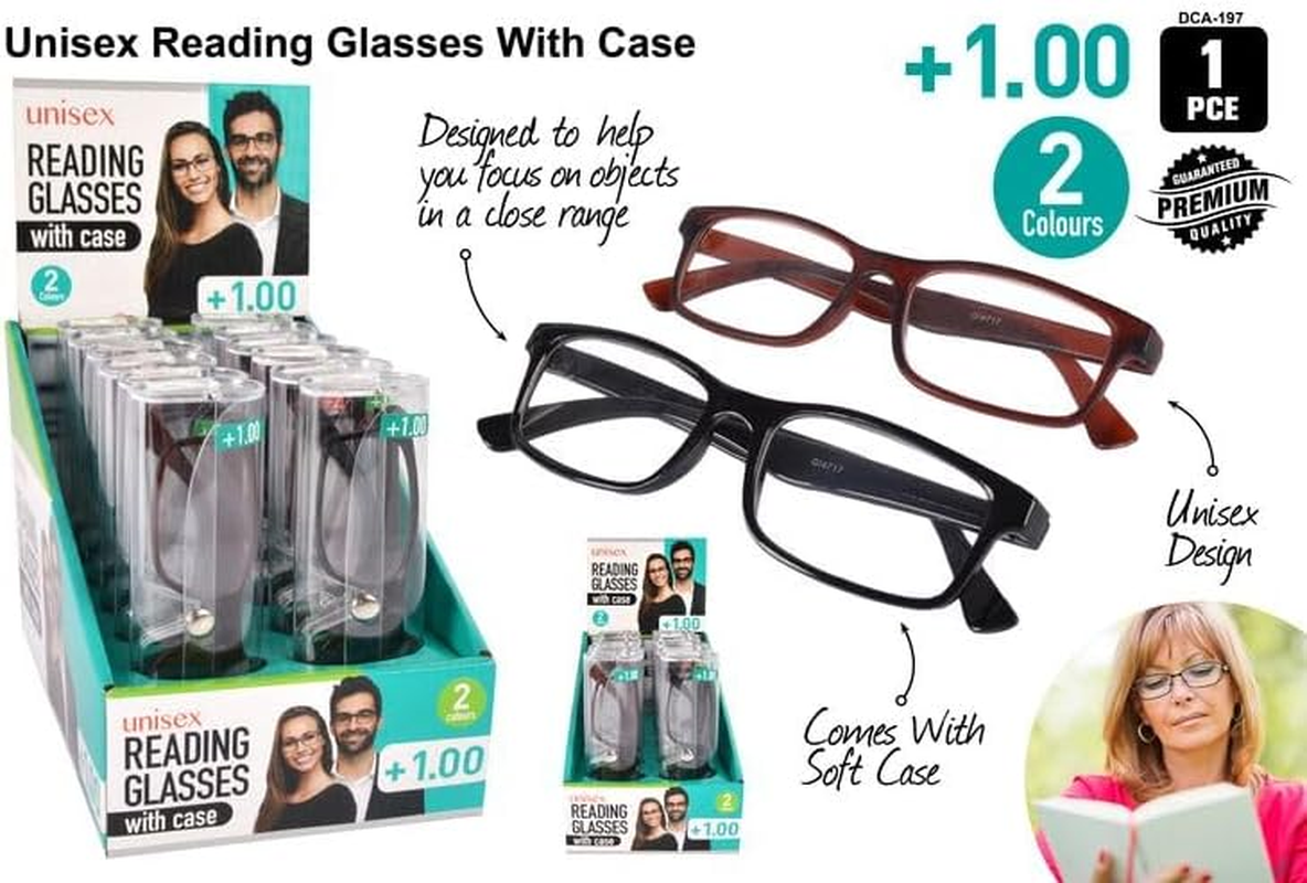 Yatsal Unisex +1.00 Magnifying Reading Glasses with Case image number 1