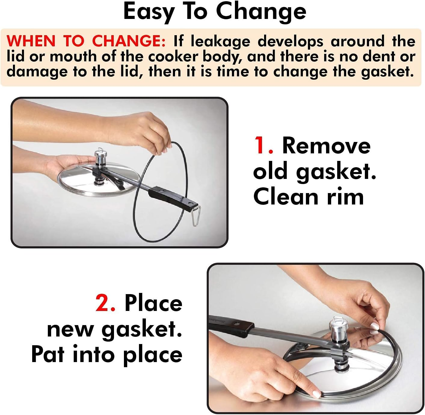 Hawkins Rubber Gasket Sealing Ring for 2&ndash;4 L Pressure Cookers (Black) &ndash; Set of 2, Baby Gaskets image number 2