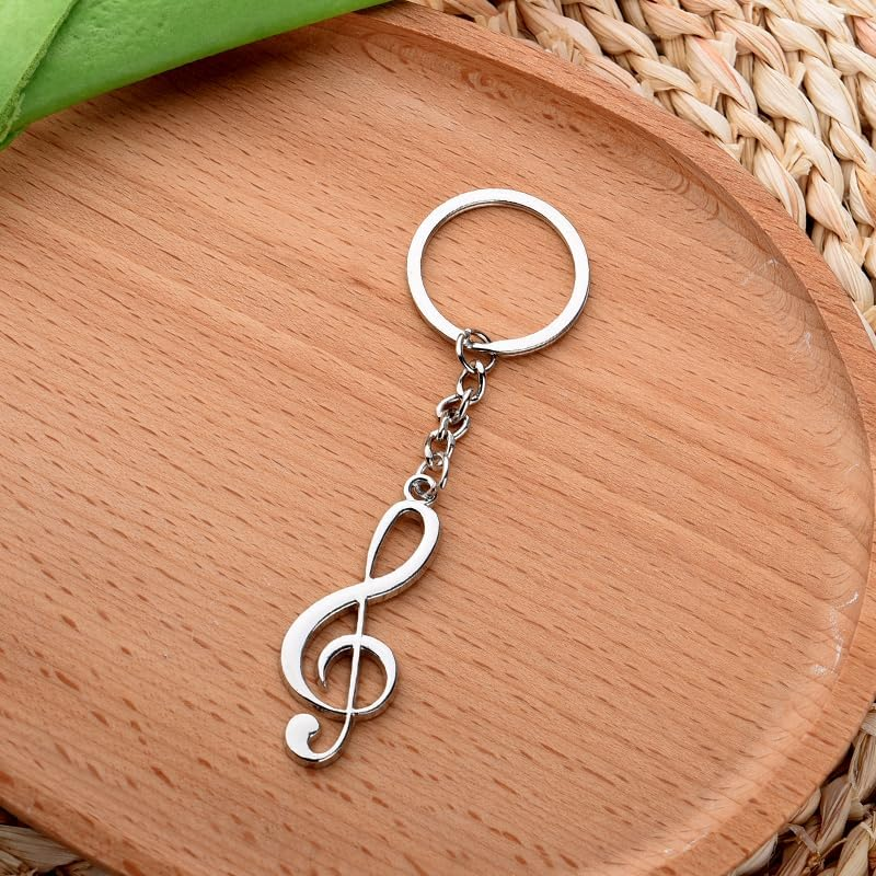Music Lover Musicial Birthday Gifts for Musicians Music Note Keychain for Women Men Singer Music Theme Party Favors - Colorful image number 2