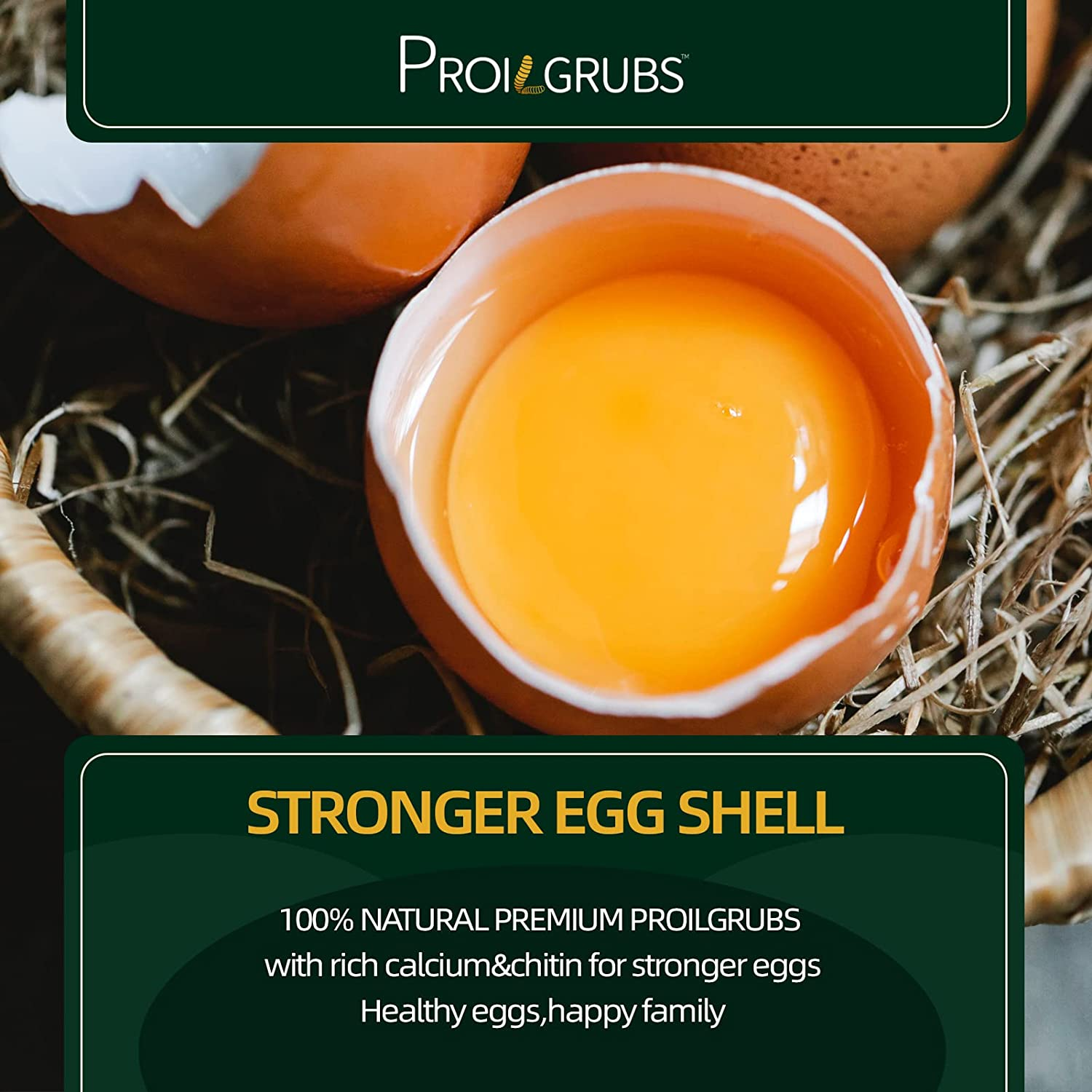 PROILGRUBS 10 LBS All Natural Dried Black Soldier Fly Larvae Treats- Non-Gmo-Dried Grubs for Chickens - High Protein Meal Worms for Chickens, Hens, Birds image number 4