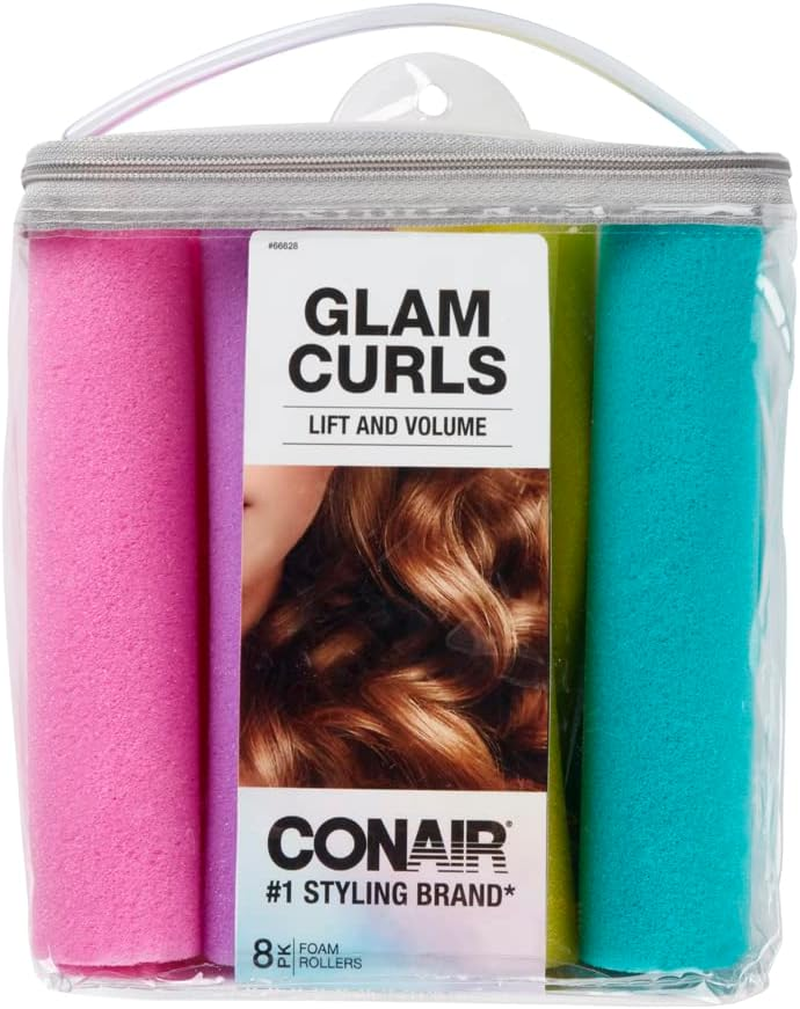 Conair Foam Hair Rollers for Big Loop Curls, Hair Rollers, Hair Curlers in Assorted Sizes, 8 Count image number 5